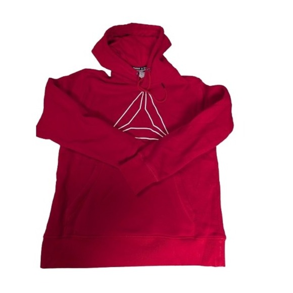 Reebok Other - Reebok Red Graphic Logo Hoodie Sweatshirt Pullover‎ Casual Activewear Size S
